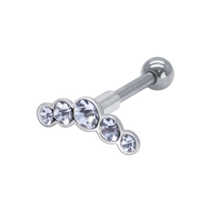 Helix Ear Piercing with Titanium Bar TIP-636-TI